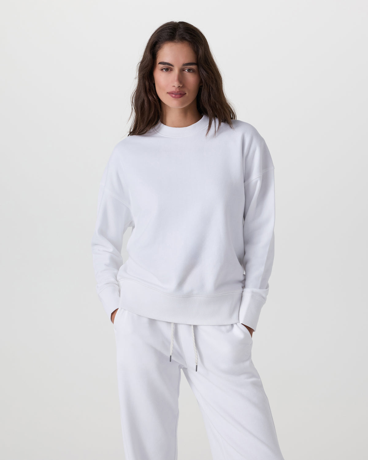 Sedona Weekender Crew Women's White Pullover | Vuori