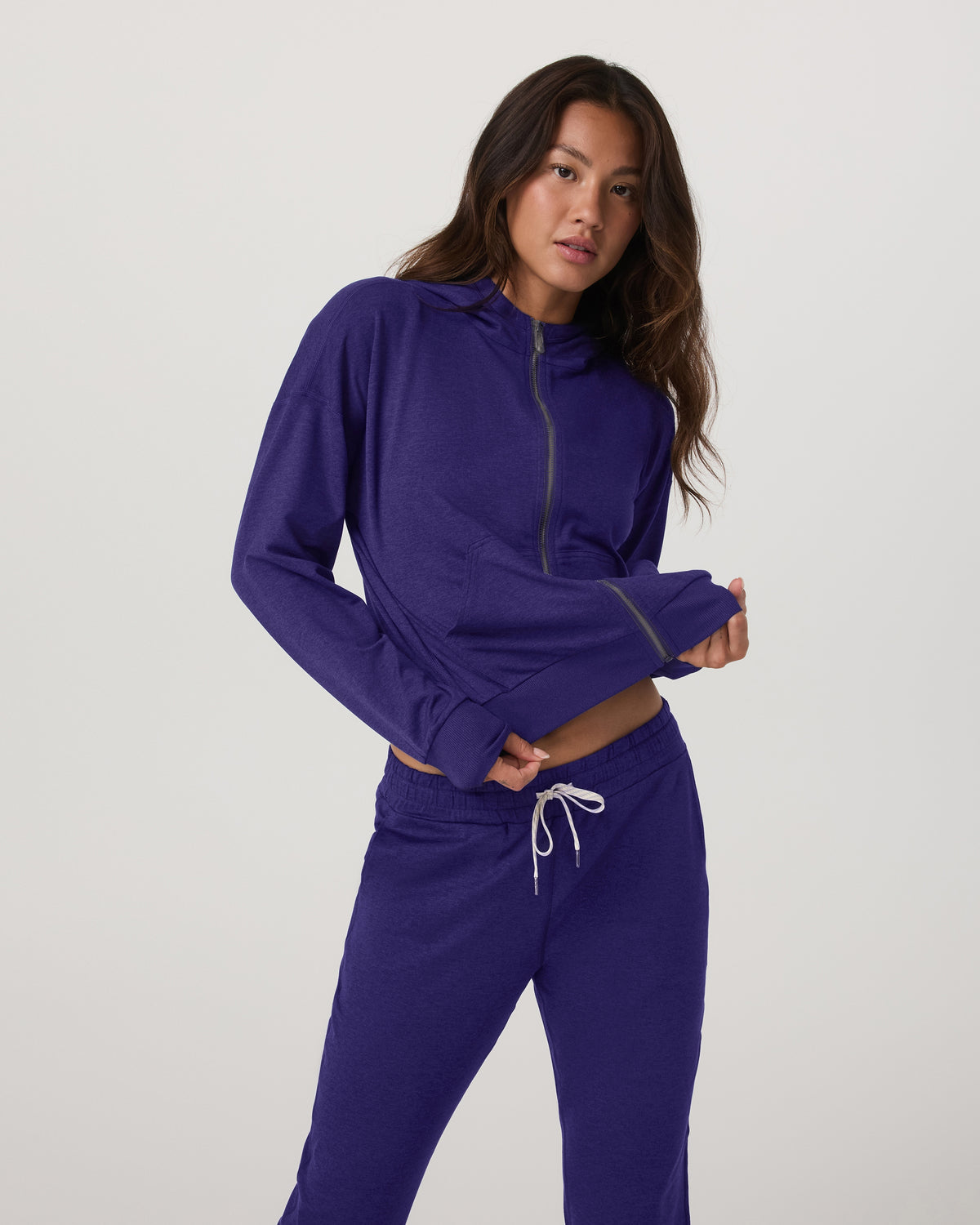 Halo Full Zip Hoodie Women's Stellar Sky Heather Hoodie | Vuori On sale