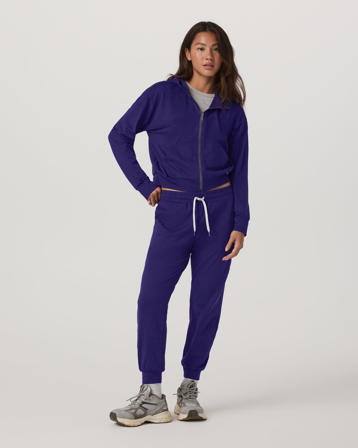 Halo Full Zip Hoodie Women's Stellar Sky Heather Hoodie | Vuori On sale