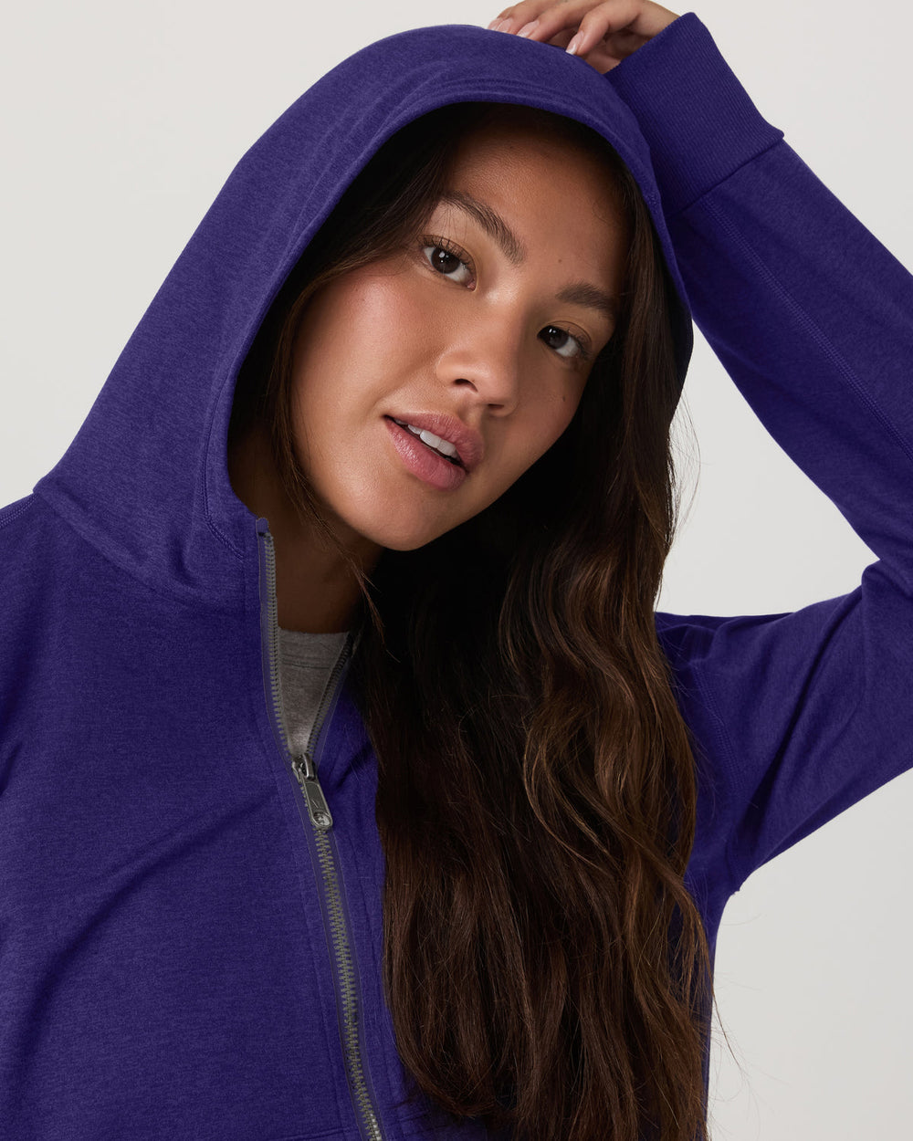 Halo Full Zip Hoodie Women's Stellar Sky Heather Hoodie | Vuori On sale