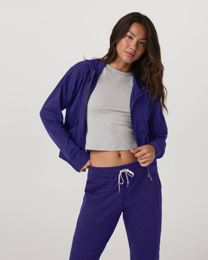 Halo Full Zip Hoodie Women's Stellar Sky Heather Hoodie | Vuori On sale