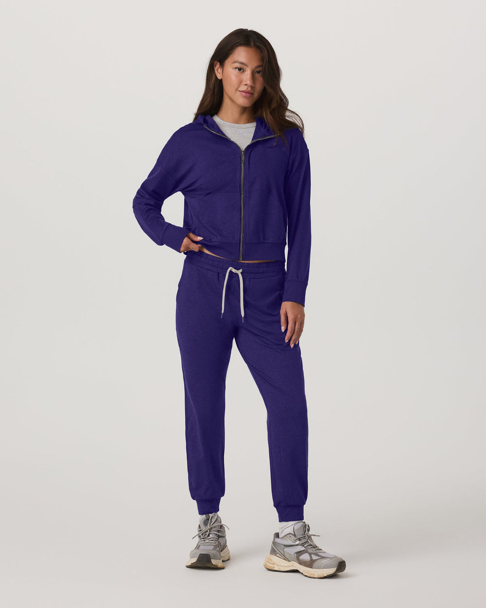 Halo Full Zip Hoodie Women's Stellar Sky Heather Hoodie | Vuori On sale