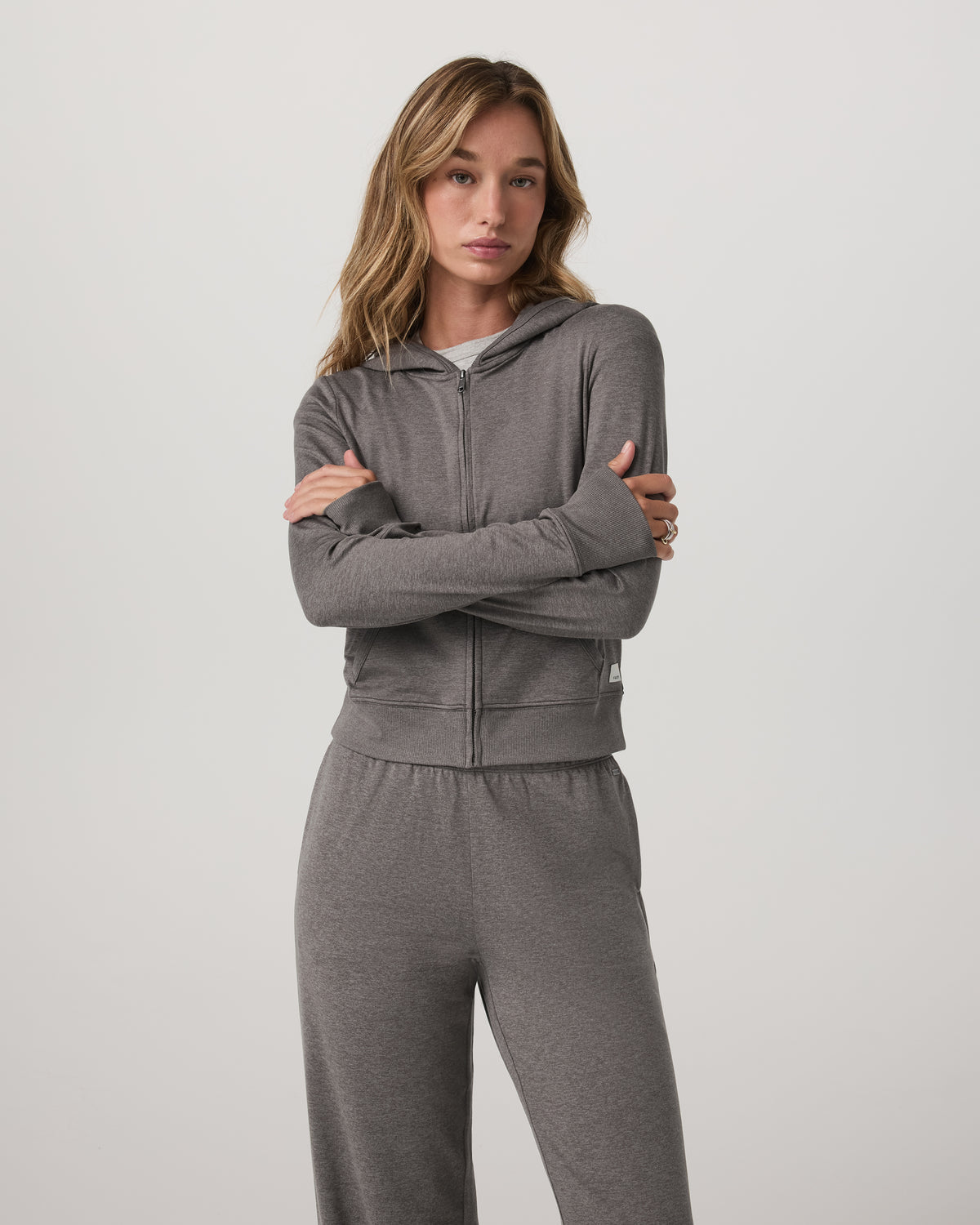 Halo Mini FZ Hoodie Women's Chia Heather Hoodie | Vuori For sale