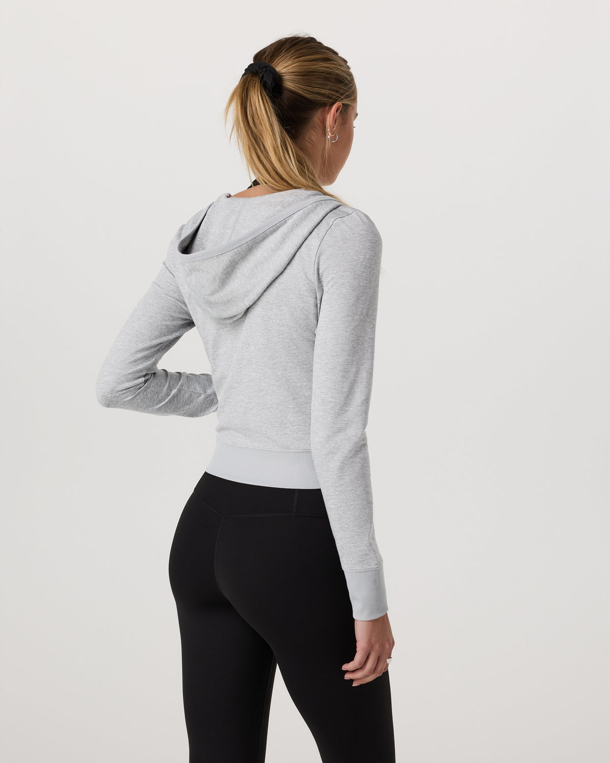 Halo Mini Full Zip Hoodie Pale Grey Heather | Vuori Online