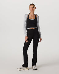 Halo Mini Full Zip Hoodie Pale Grey Heather | Vuori Online