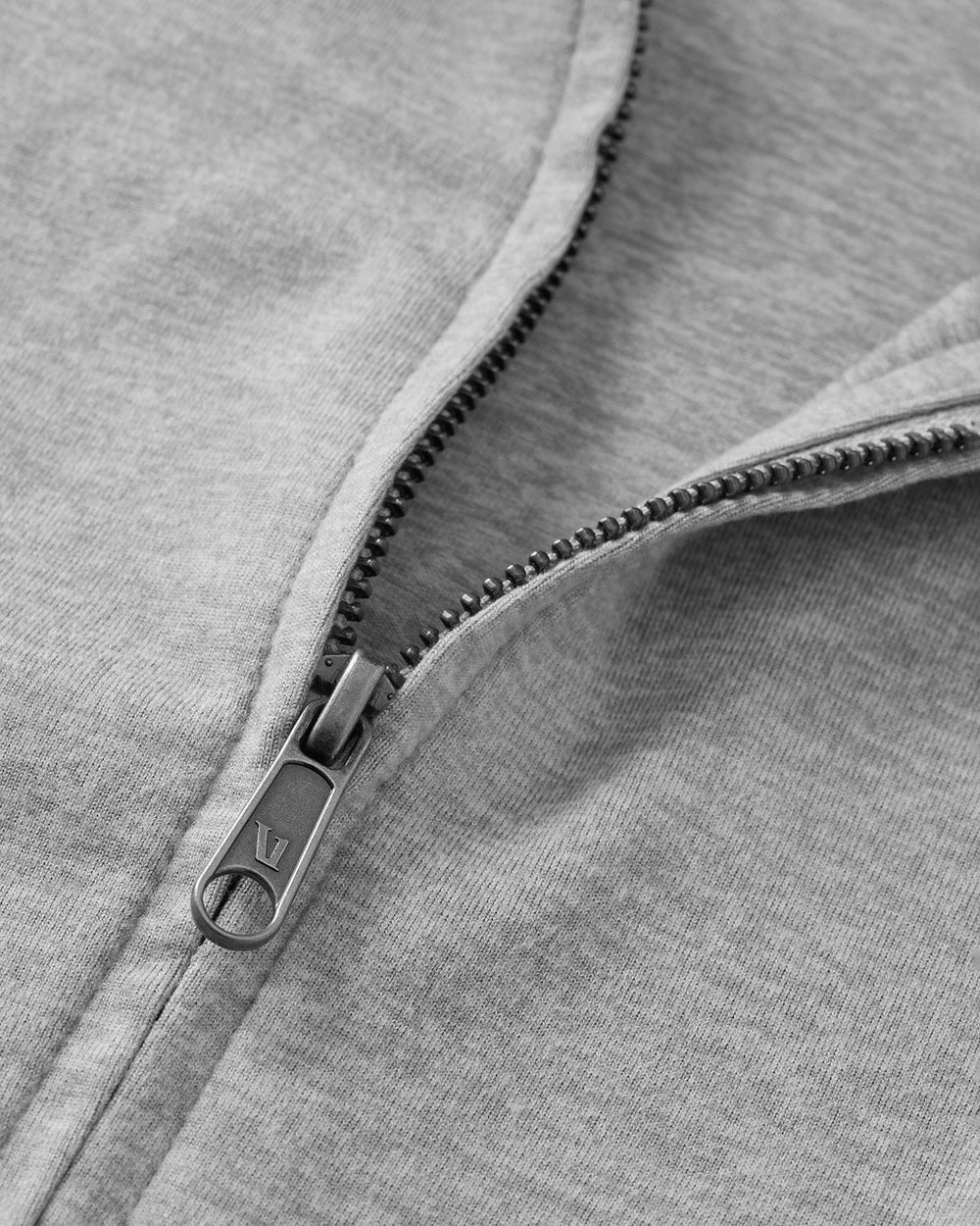 Halo Mini Full Zip Hoodie Pale Grey Heather | Vuori Online