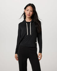 Halo Essential Hoodie Black Heather Sweatshirt | Vuori US