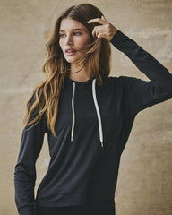 Halo Essential Hoodie Black Heather Sweatshirt | Vuori US