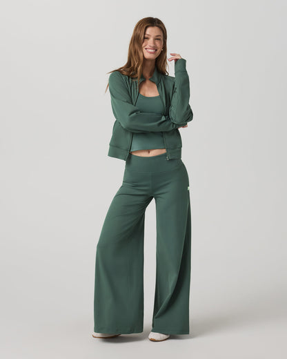 Halo Mini Track Jacket Women's Agate Green Cropped Zip-Up | Vuori Clothing