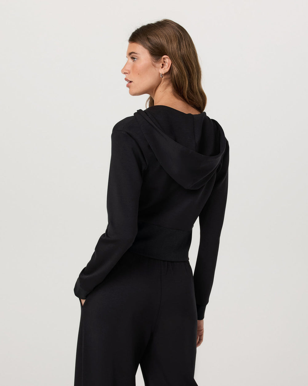 Compose Full Zip Hoodie Women's Black Zip-Up Jacket | Vuori