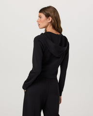 Compose Full Zip Hoodie Women's Black Zip-Up Jacket | Vuori