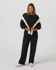 Restore Mini Crew Women's Washed Black Crewneck | Vuori On sale
