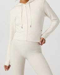 Compose Full Zip Hoodie Women's Marshmallow Jacket | Vuori For sale