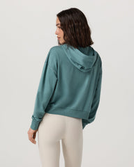 Halo Full Zip Hoodie Women's Bluegrass Heather Hoodie | Vuori Outlet