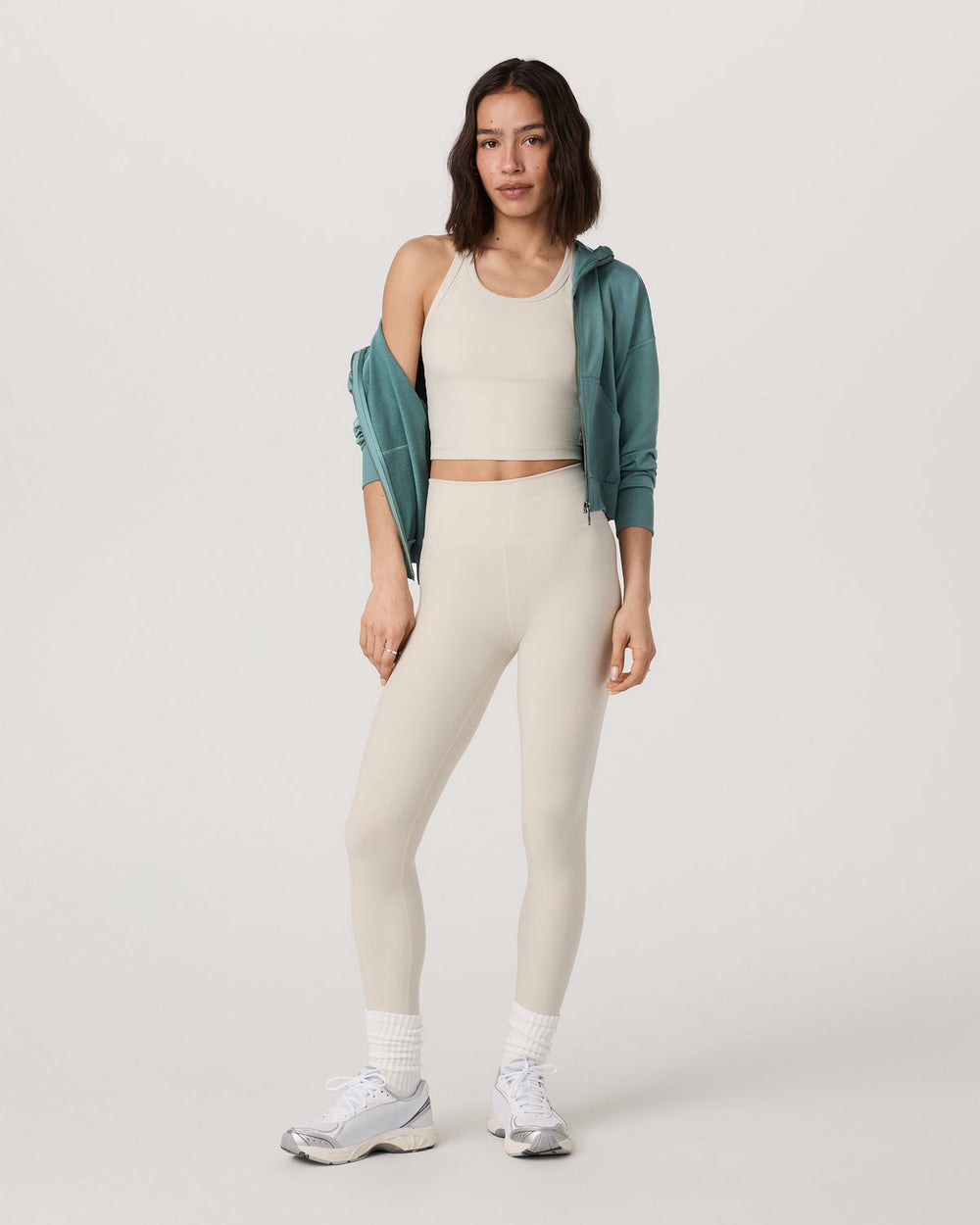 Halo Full Zip Hoodie Women's Bluegrass Heather Hoodie | Vuori Outlet