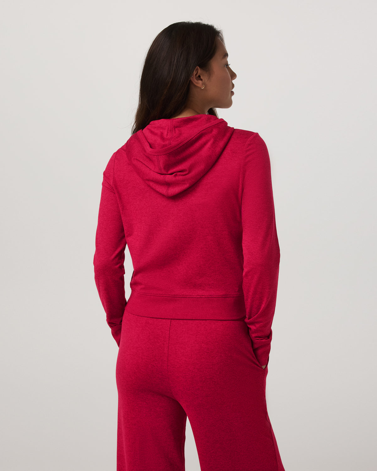 Halo Mini FZ Hoodie Women's Strawberry Heather Hoodie | Vuori Clothing