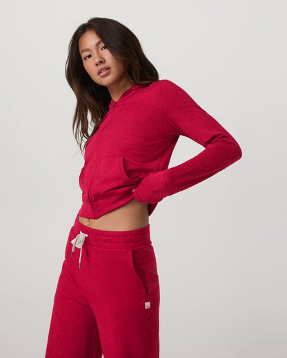 Halo Mini FZ Hoodie Women's Strawberry Heather Hoodie | Vuori Clothing