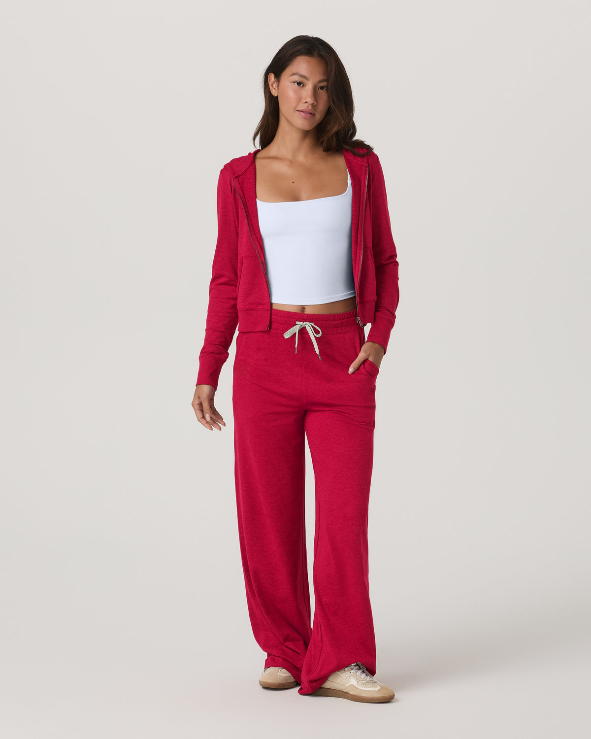 Halo Mini FZ Hoodie Women's Strawberry Heather Hoodie | Vuori Clothing