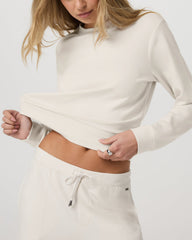 Compose Crew Marshmallow Pullover Fleece Sweatshirt | Vuori