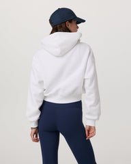 Restore Mini Full Zip Hoodie Women's White Jacket | Vuori Discount