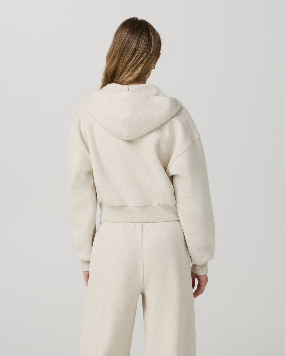 Restore Mini Full Zip Hoodie Bone Heather Jacket | Vuori On sale
