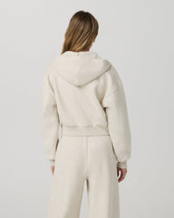 Restore Mini Full Zip Hoodie Bone Heather Jacket | Vuori On sale