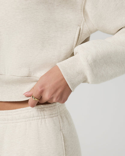 Restore Mini Full Zip Hoodie Bone Heather Jacket | Vuori On sale