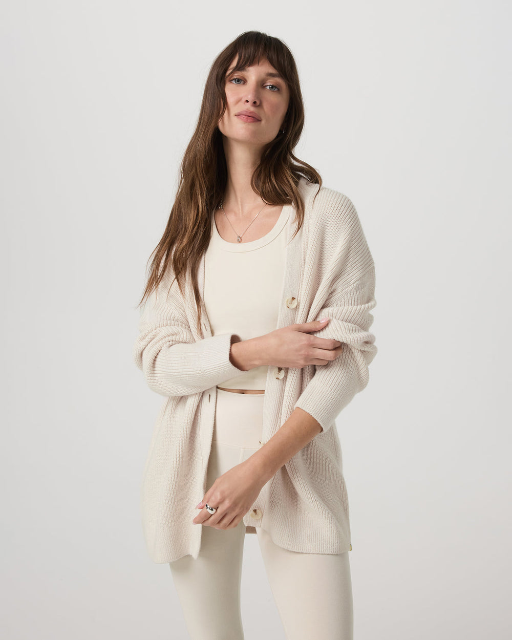 Alps Boyfriend Cardigan Women's Marshmallow Sweater | Vuori For sale