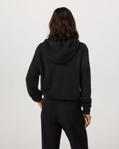 Émilie Cashmere Hoodie Women's Black Zip | Vuori Online