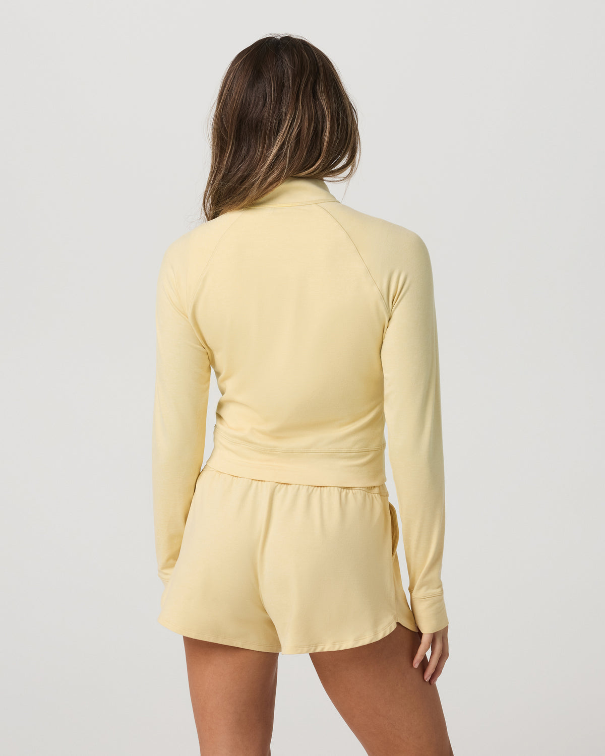 Halo Mini Track Jacket Lemon Snap Heather Cropped Zip-Up | Vuori Outlet