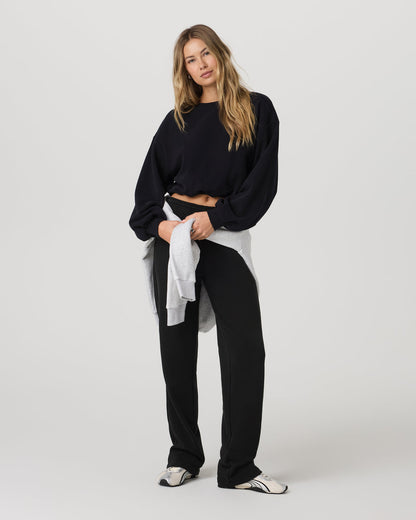 Sedona Bubble Crew Women's Black Pullover Crewneck | Vuori
