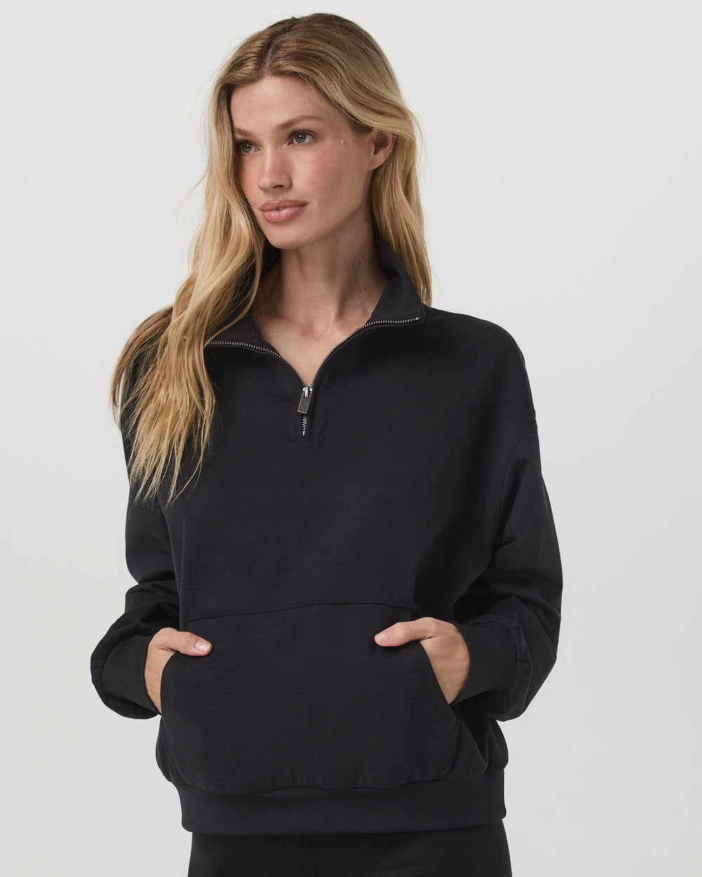 Granite Half Zip Black Heather Pullover Sweatshirt | Vuori Discount