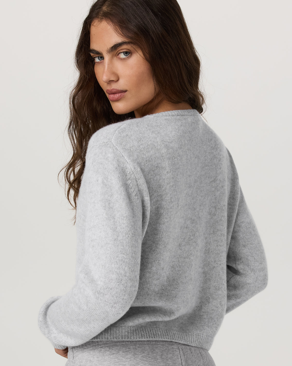 Émilie Cashmere Cardi Women's Pale Grey Heather | Vuori Sale