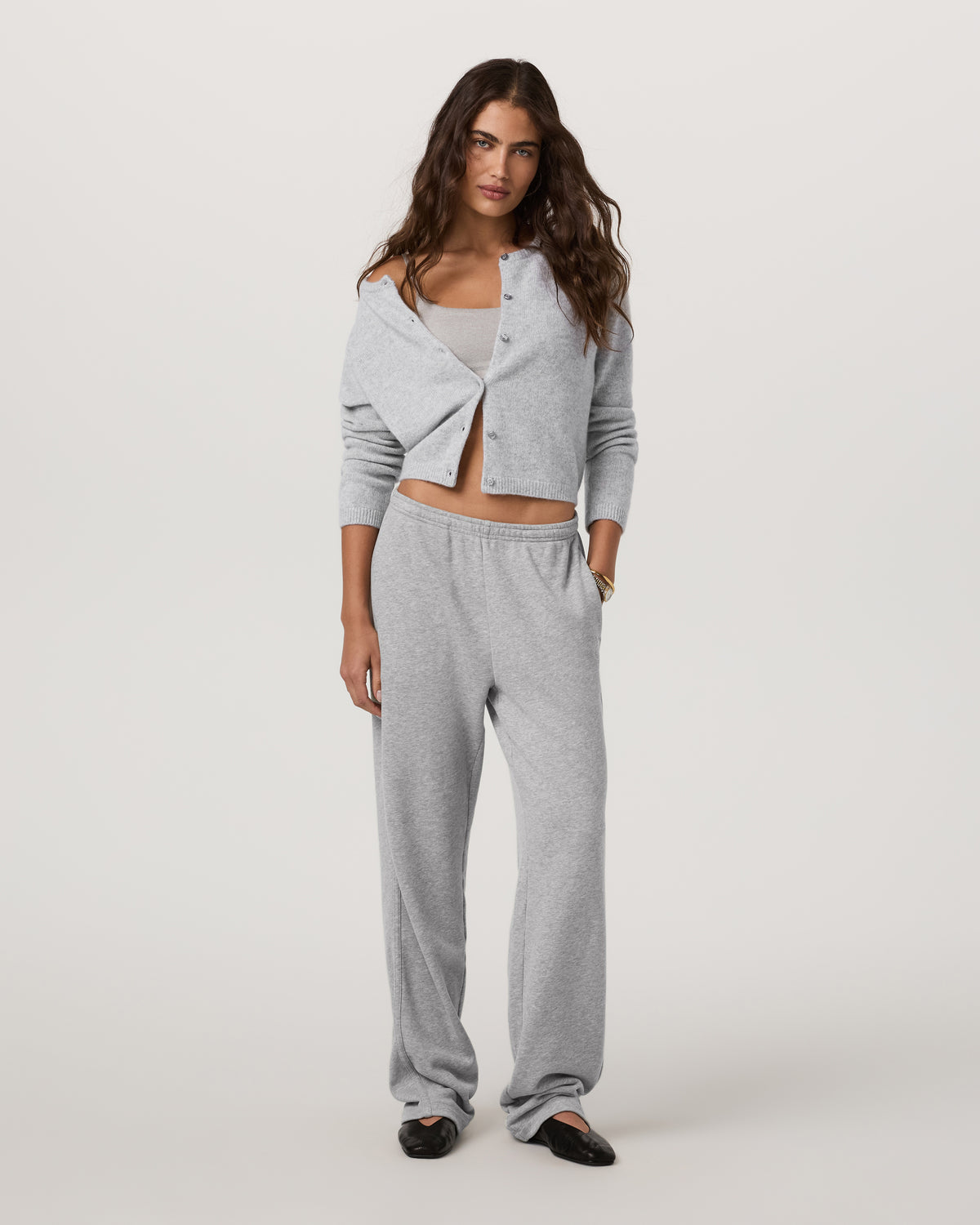 Émilie Cashmere Cardi Women's Pale Grey Heather | Vuori Sale