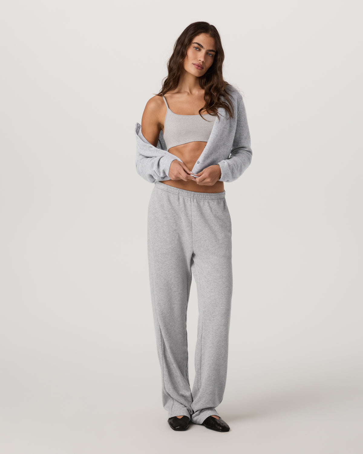 Émilie Cashmere Cardi Women's Pale Grey Heather | Vuori Sale