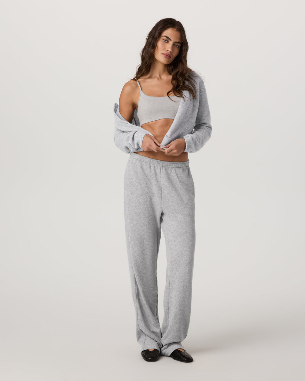 Émilie Cashmere Cardi Women's Pale Grey Heather | Vuori Sale