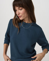 Compose Crew Ocean Blue Pullover Fleece Sweatshirt | Vuori On sale