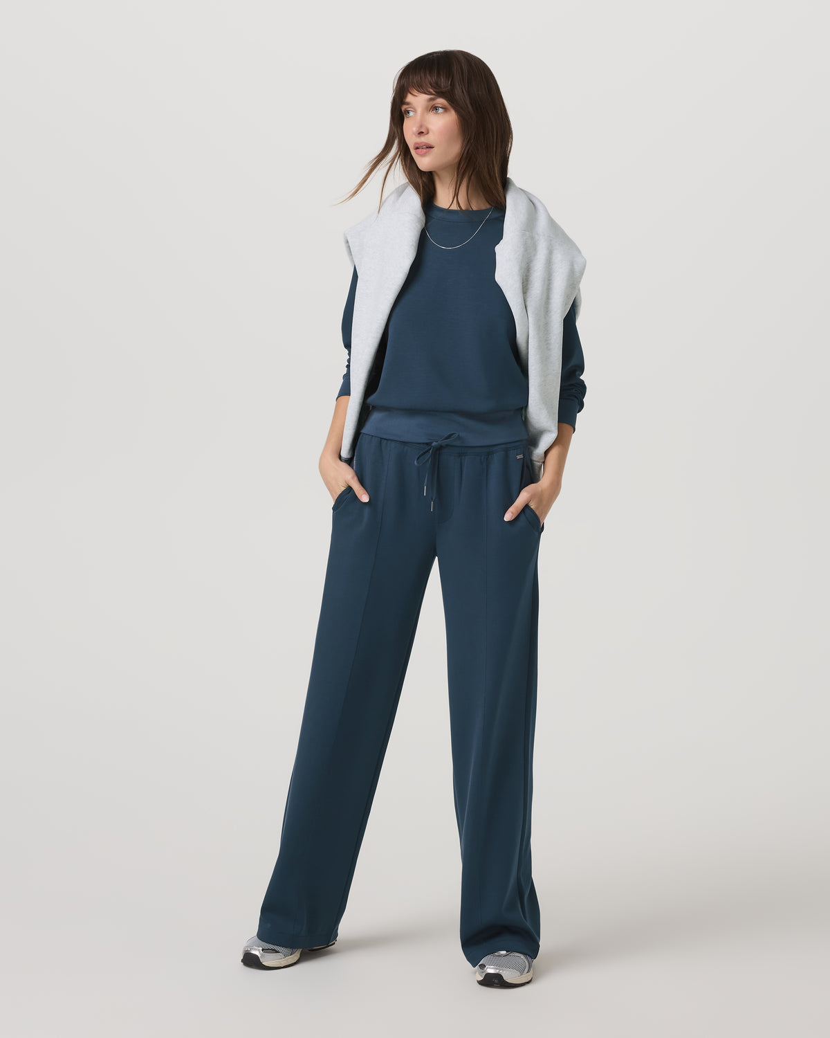 Compose Crew Ocean Blue Pullover Fleece Sweatshirt | Vuori On sale