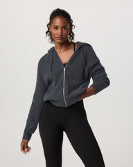 Émilie Cashmere Hoodie Women's Charcoal Heather | Vuori Online