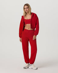 Restore Mini Full Zip Hoodie Women's Cherry Jacket | Vuori Outlet
