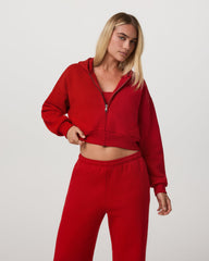 Restore Mini Full Zip Hoodie Women's Cherry Jacket | Vuori Outlet