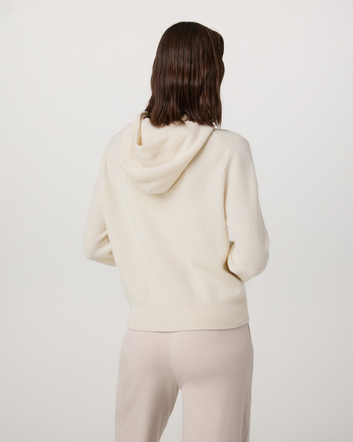 Émilie Cashmere Hoodie Women's Porcelain Zip | Vuori US