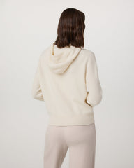 Émilie Cashmere Hoodie Women's Porcelain Zip | Vuori US