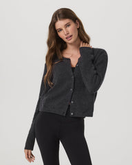 Émilie Cashmere Cardi Women's Charcoal Heather | Vuori Clothing