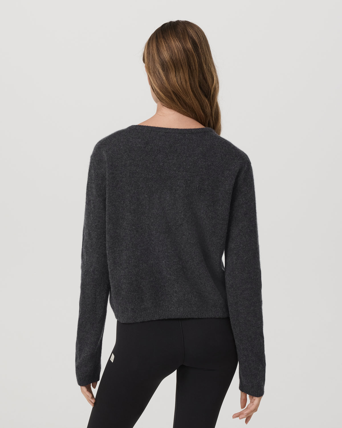 Émilie Cashmere Cardi Women's Charcoal Heather | Vuori Clothing