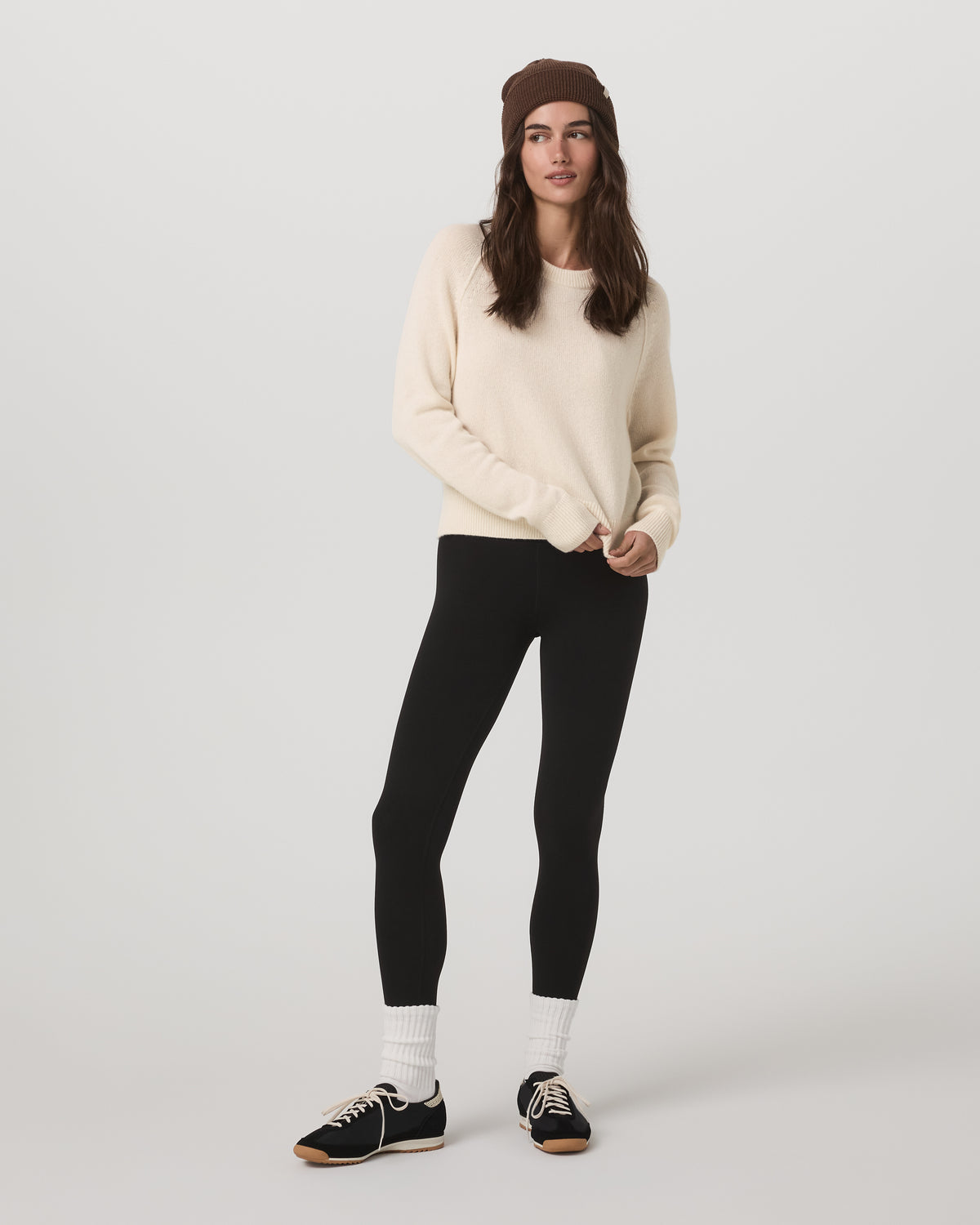Émilie Cashmere Crew Women's Porcelain Pullover | Vuori