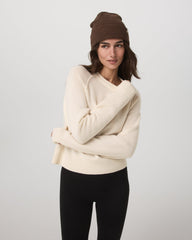 Émilie Cashmere Crew Women's Porcelain Pullover | Vuori