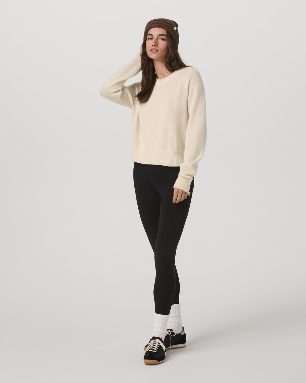 Émilie Cashmere Crew Women's Porcelain Pullover | Vuori