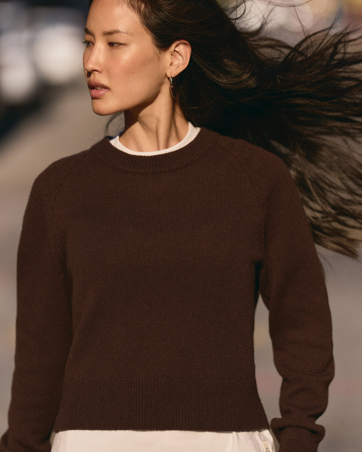 Émilie Cashmere Crew Women's Java Pullover | Vuori Discount
