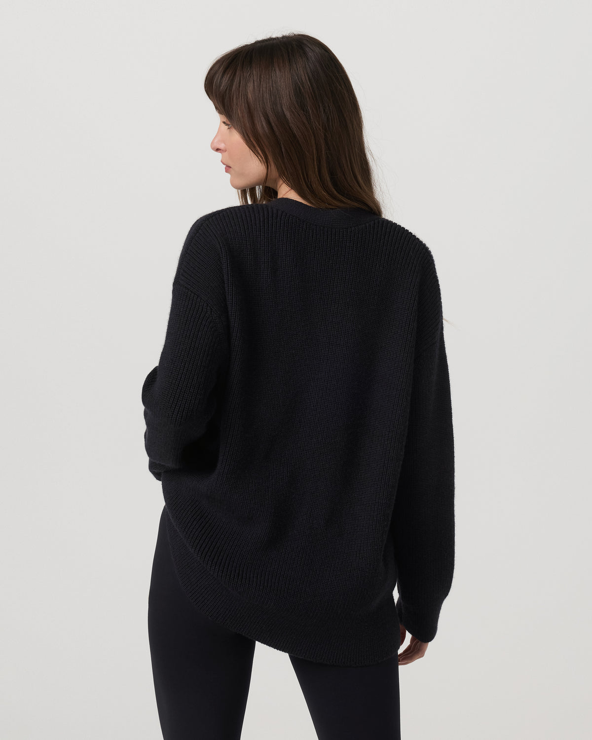 Alps Boyfriend Cardigan Women's Black Knit Sweater | Vuori Sale